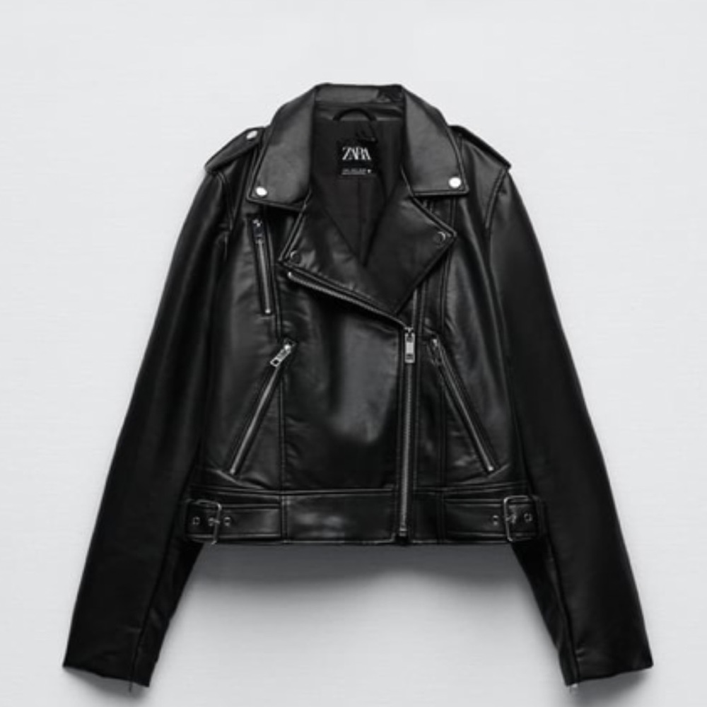 Zara faux leather jacket